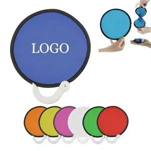 Round Foldable Nylon Advertising Fan With Hand Held Round Foldable Nylon Advertising Fan With Hand Held